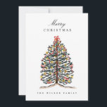 Illustrated Watercolor Victorian Christmas Tree Holiday Card<br><div class="desc">Customize with your  message for the holiday season. Original illustration by Becky Nimoy. Add a photo on the back or a message.</div>