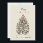Illustrated Watercolor Victorian Christmas Tree Holiday Card<br><div class="desc">Customize with your  message for the holiday season. Original illustration by Becky Nimoy. Add a photo on the back or a message.</div>