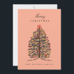 Illustrated Watercolor Victorian Christmas Tree Holiday Card<br><div class="desc">Customize with your  message for the holiday season. Original illustration by Becky Nimoy. Add a photo on the back or a message.</div>