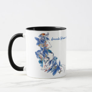 Illustrated  White Watercolor Moonflower Mug