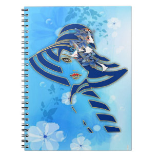 Illustrated White Watercolor Moonflower Notebook