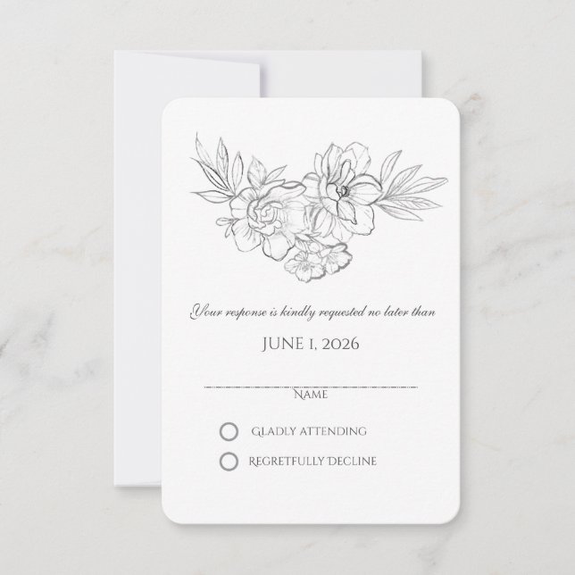 Illustrated Wildflowers RSVP (Front)