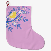 Illustrated Yellow Bird on a Pink Background