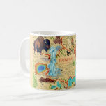 Illustrated Yellowstone Map Mug<br><div class="desc">A fun vintage postcard map of Yellowstone National Park repurposed on a mug. The map can be repositioned to show off any portion of the map you wish.</div>