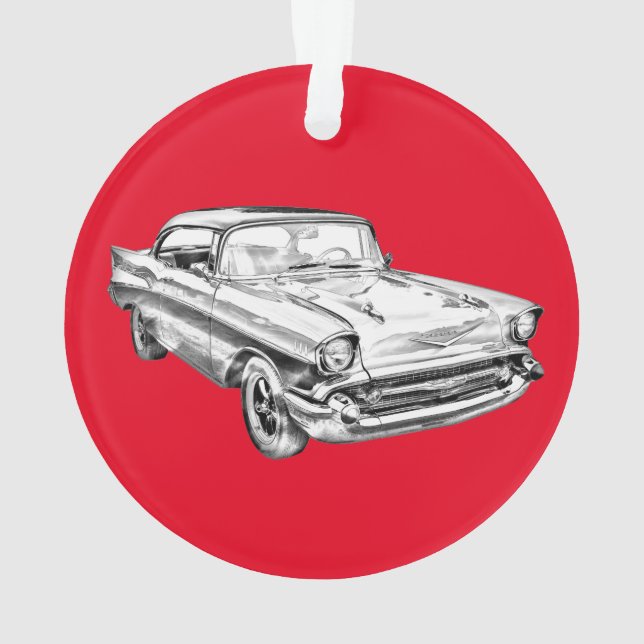 Illustration 1957 classique de voiture de Bel Air (dos)