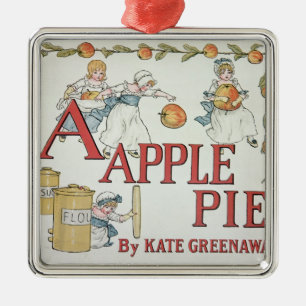 Illustration 'A' from 'Apple Pie Alphabet' Metal Ornament