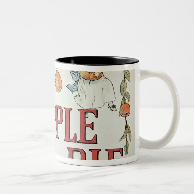 Illustration 'A' from 'Apple Pie Alphabet' Two-Tone Coffee Mug (Right)
