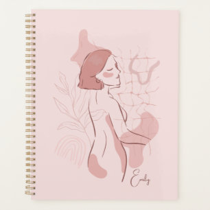Illustration Abstraite Boho Woman, Tons de Terre H