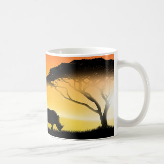 Illustration african landscape coffee mug