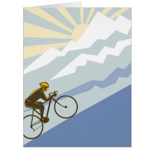 Illustration ascendante de cycliste