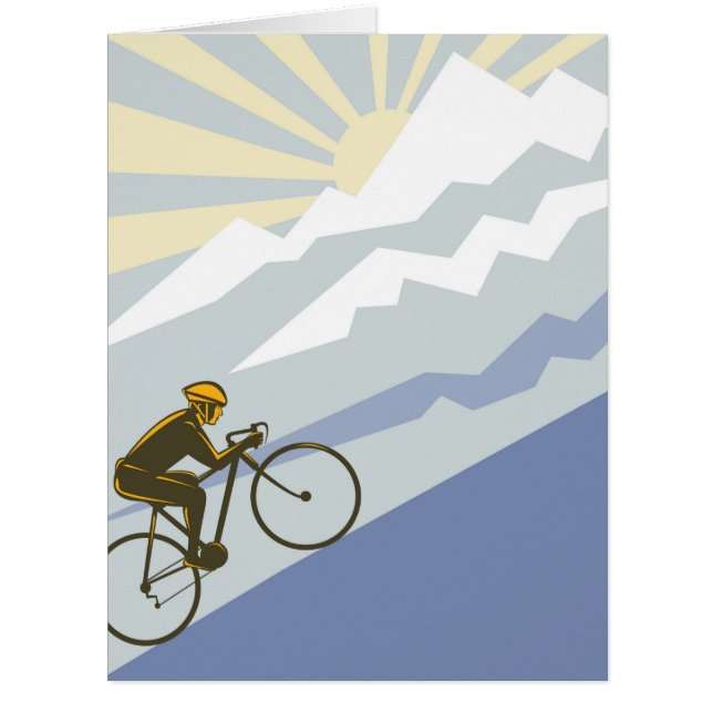Illustration ascendante de cycliste (Devant)