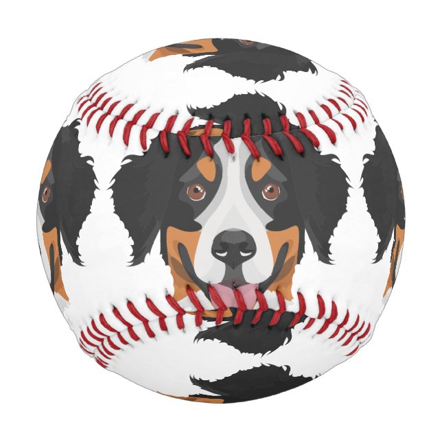 Illustration Bernese Mountain Dog Baseball (Back)
