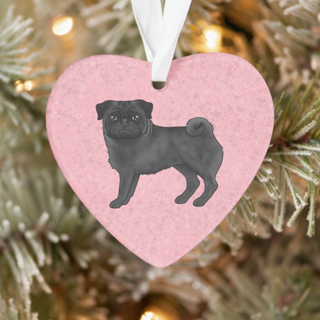 Illustration Black Carlin Dog Avec Texte Personnal (Arbre)