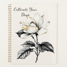 Illustration botanique dorée | Magnolia vintage &
