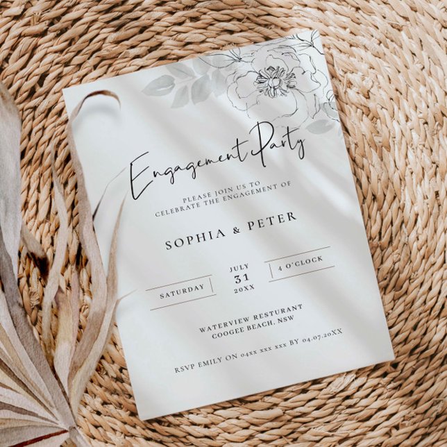 Illustration botanique Invitation de la partie d'e (Créateur téléchargé)