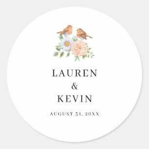 Illustration botanique Mariage Favor Sticker