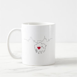 Illustration Buffalo Skyline de café Mug