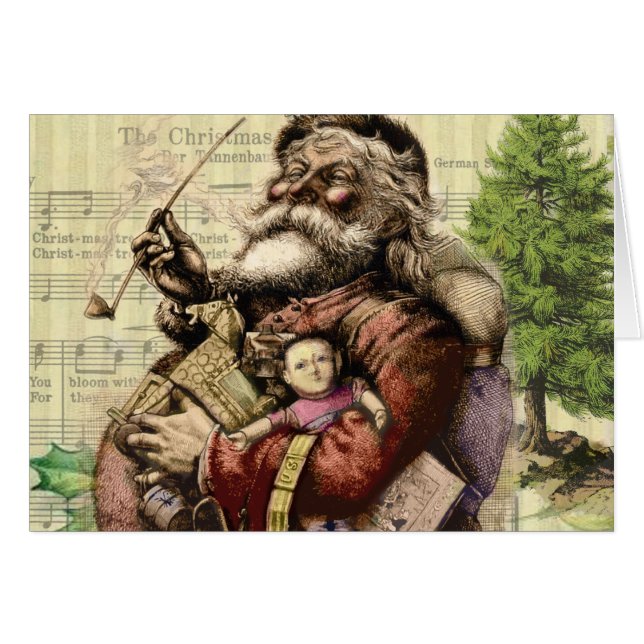 Illustration classique de l'arbre du Père Noël joy (Devant horizontal)