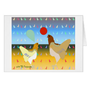 Illustration colorée de poulets de jardin