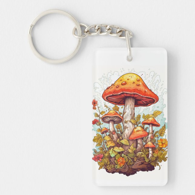 Illustration créative de forêt de champignons (Devant)