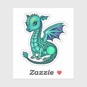 Illustration de bébé dragon Autocollant de dragons