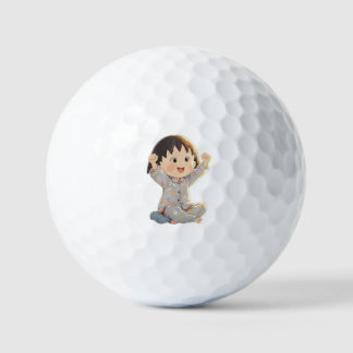 Illustration de bébé mignon sur balle de golf – Sp