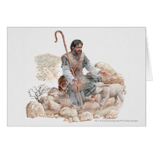Illustration de berger trouvant ses moutons perdus