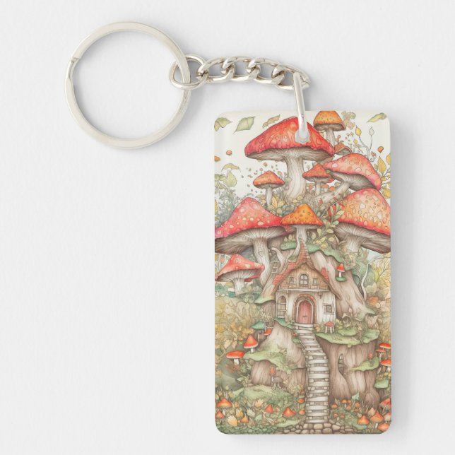 Illustration de cabane de champignon créative et c (Devant)