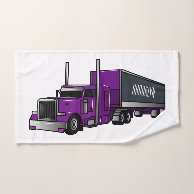 Illustration de camion semi-remorque (Serviette à main)