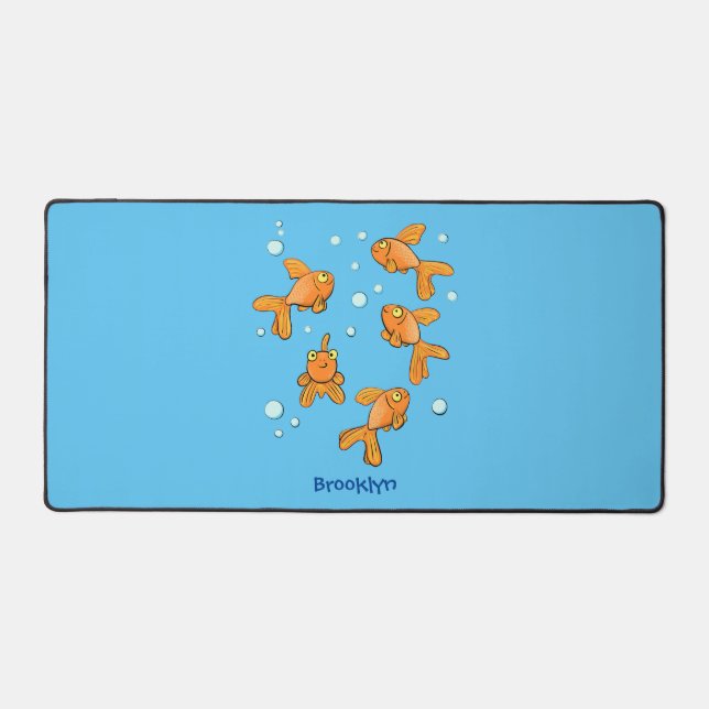 Illustration de caricature de poisson rouge orange (Recto)