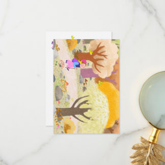 illustration de carte de note pour dans la forêt