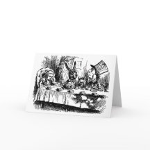 Illustration de carte de voeux Alice au pays des m