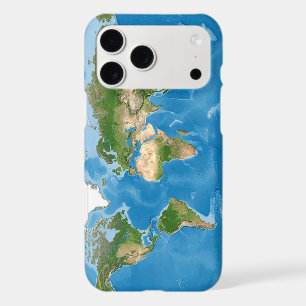 Illustration de carte topographique du monde