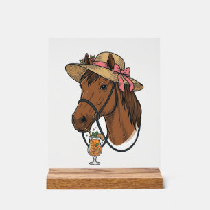 Illustration de chapeau d'été cocktail cheval vint
