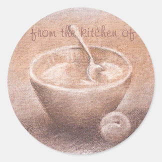 ILLUSTRATION DE CHARBON ÉTIQUETTE DE CUISINE PERSO