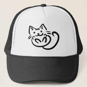 Illustration de chat casquettes personnalisés