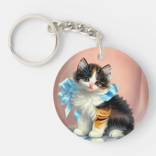 Illustration de chaton calico vintage