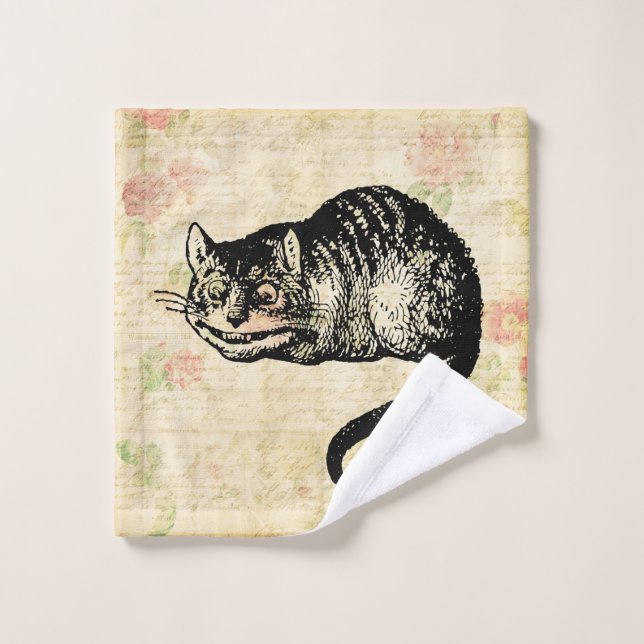 Illustration de Cheshire Cat Alice au pays des mer (Gant de toilette)