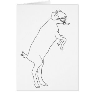 Illustration de chèvre debout drôle animal simple