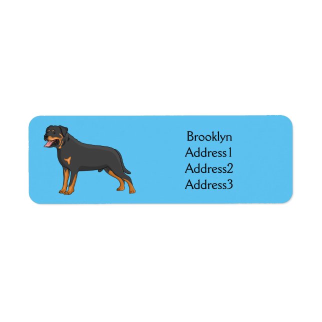 Illustration de chien Rottweiler (Devant)