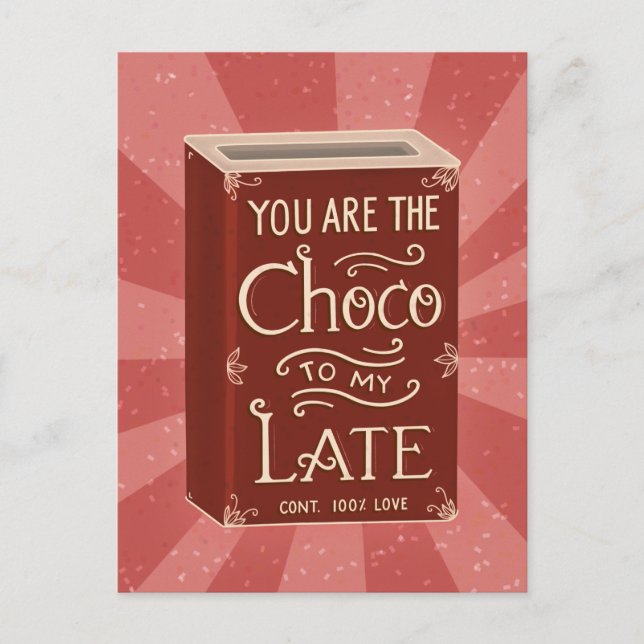 Illustration de chocolat Carte postale Vintage (Devant)