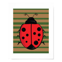 Illustration de coccinelle mignonne | Impression d