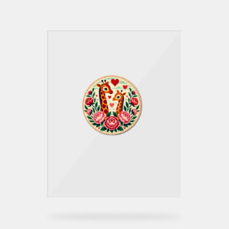 Illustration de couple de girafe Amateurs de giraf