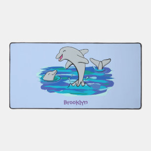 Illustration de dauphins heureux adorables