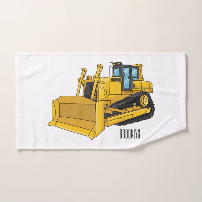 Illustration de dessin animé Bulldozer (Serviette à main)