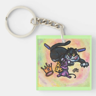 Illustration de dessin animé chat souris fromage c
