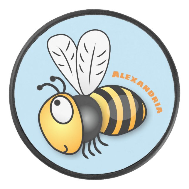 Illustration de dessin animé d'abeilles joyeux (Devant)