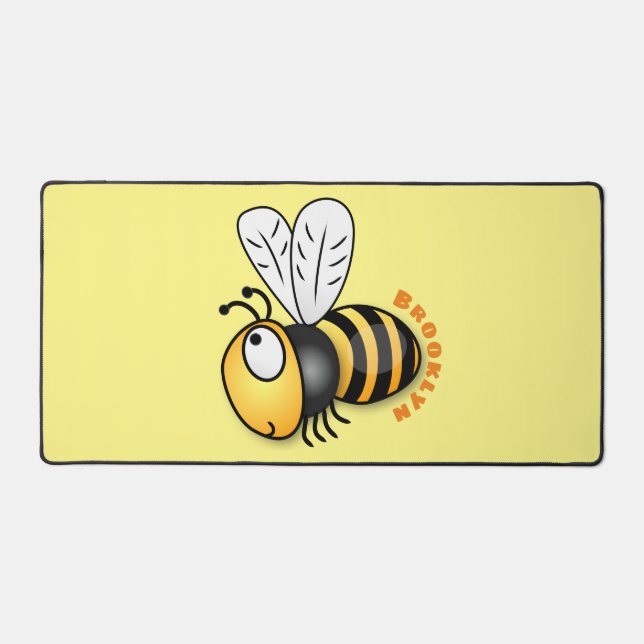 Illustration de dessin animé d'abeilles joyeux (Recto)