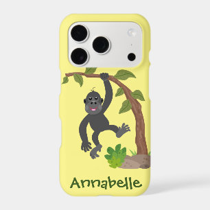 Illustration de dessin animé de bébé gorille heure