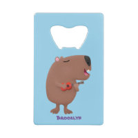 Illustration de dessin animé de capybara ukulele